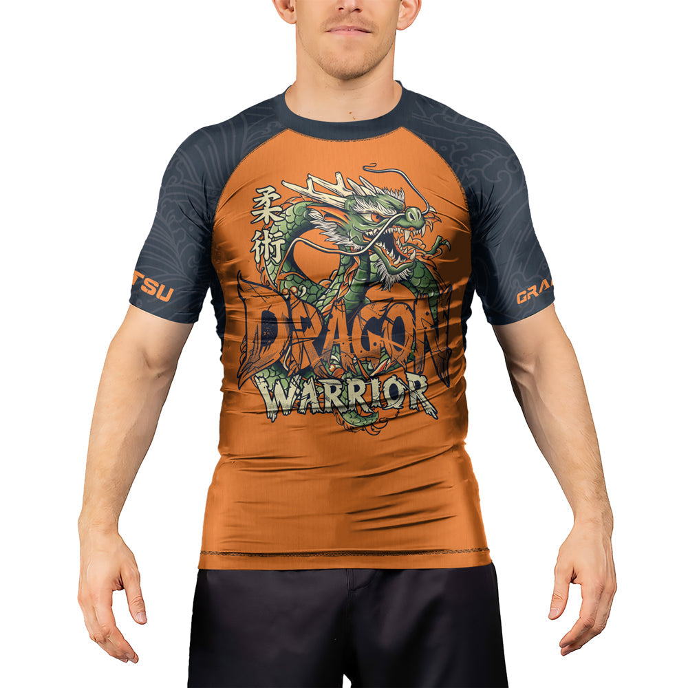 Rashninja Dragon Verdant Blaze Men's Short Sleeve Rash Guard