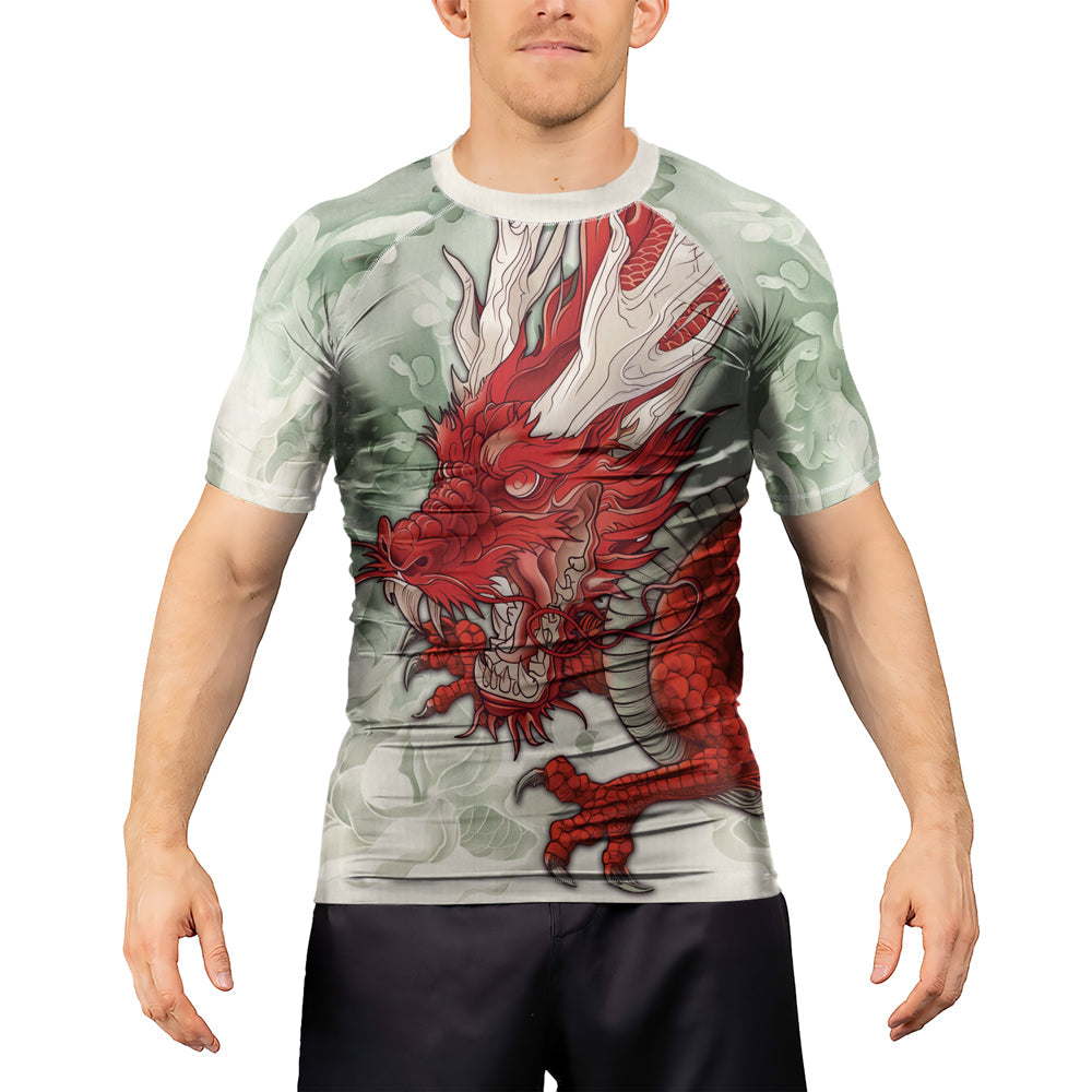 Rashninja Dragon Storm Sovereign Men's Short Sleeve Rash Guard
