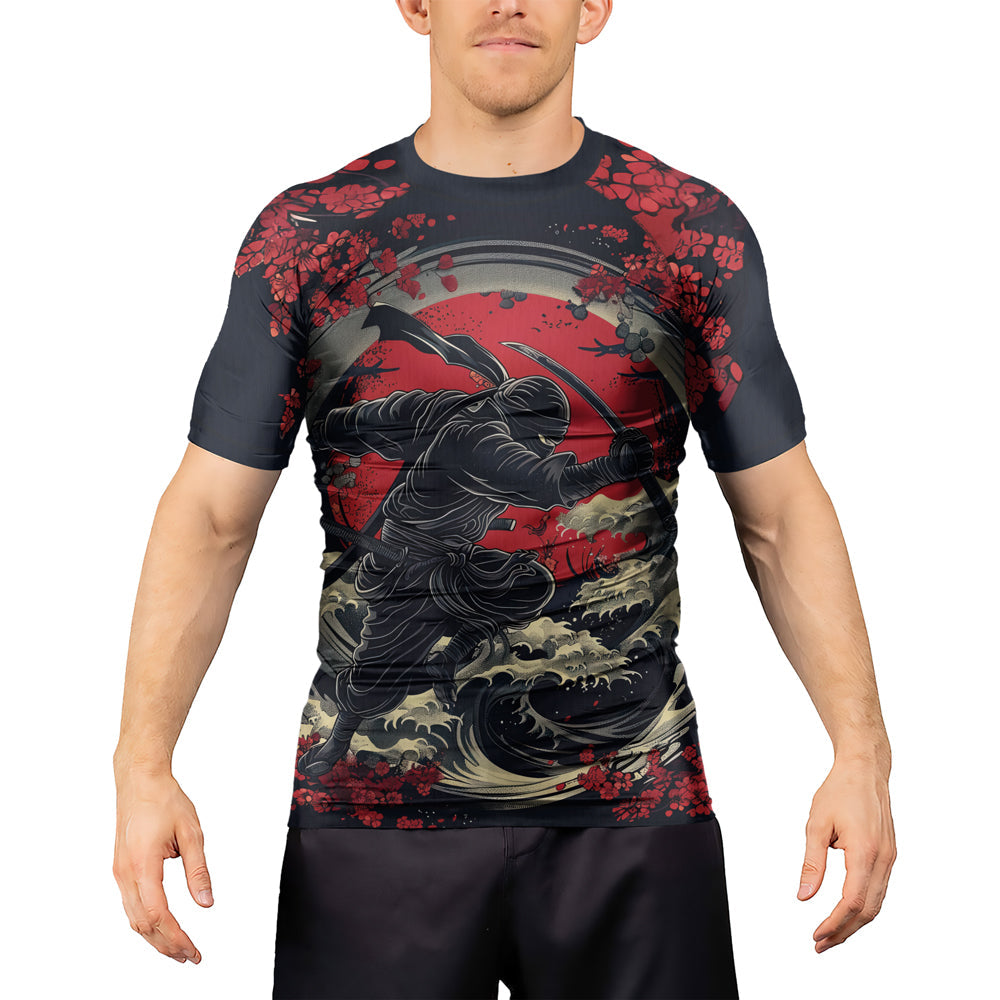 Rashninja Ninja Great Wave Men's Short Sleeve Rash Guard