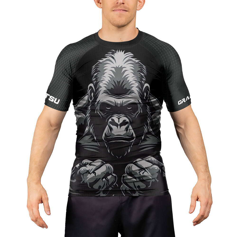 Rashninja Gorilla Wild Monarch Men's Short Sleeve Rash Guard