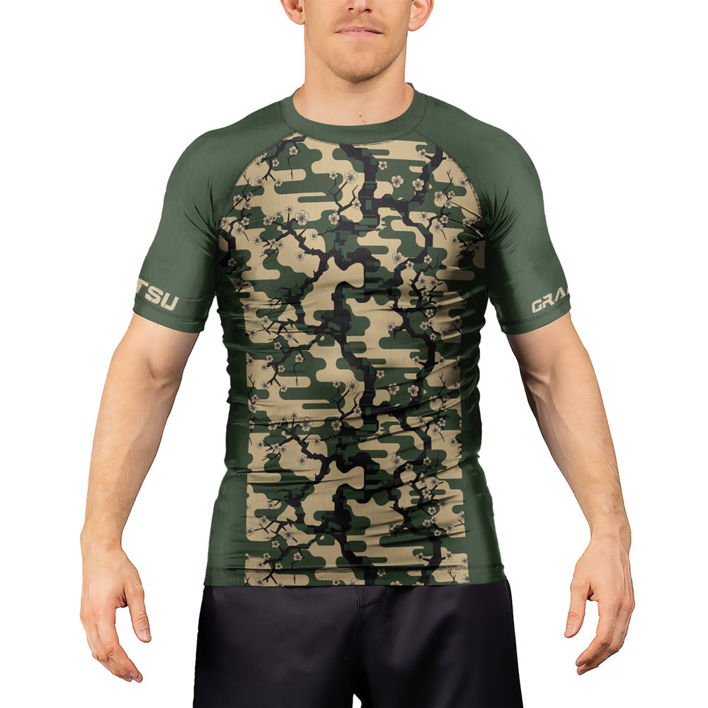 Rashninja Camouflage Jungle Phantom Men's Short Sleeve Rash Guard