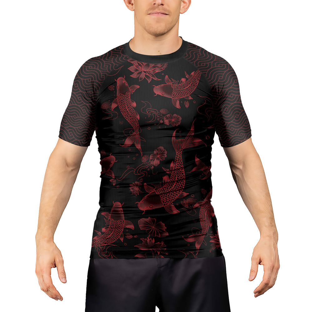Rashninja Samurai Koi Valor Men's Short Sleeve Rash Guard