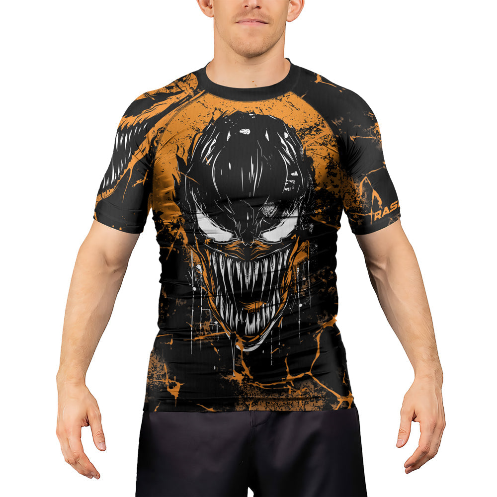 Rashninja Halloween Venom Strike Men's Short Sleeve Rash Guard