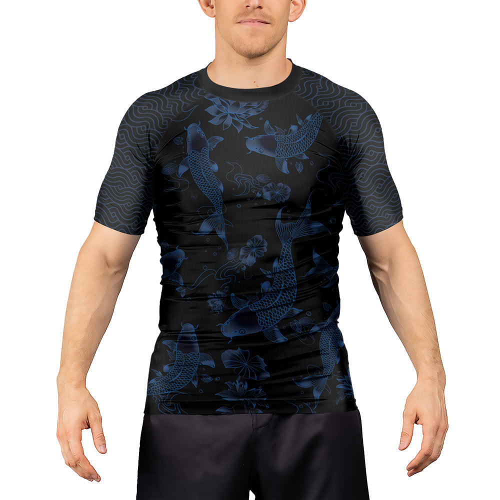 Rashninja Samurai Koi Valor Men's Short Sleeve Rash Guard