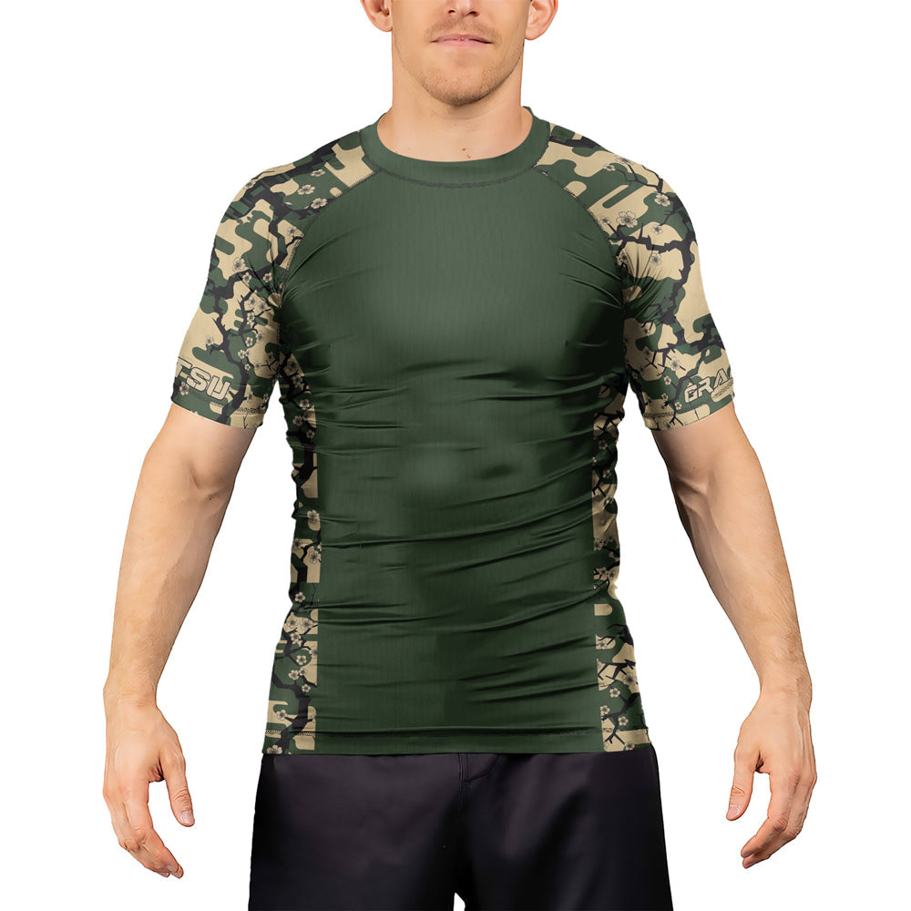 Rashninja Camouflage Jungle Phantom Men's Short Sleeve Rash Guard