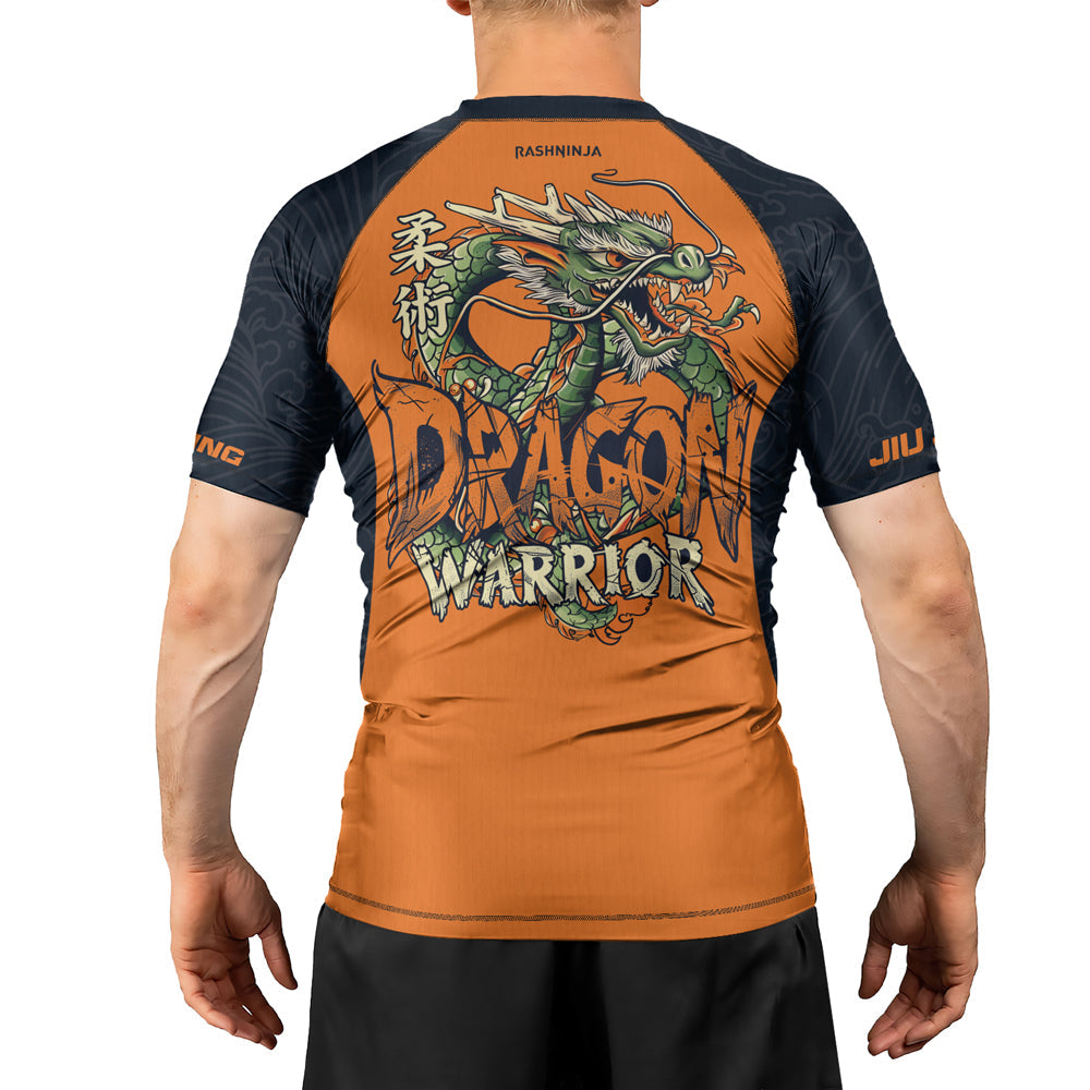 Rashninja Dragon Verdant Blaze Men's Short Sleeve Rash Guard