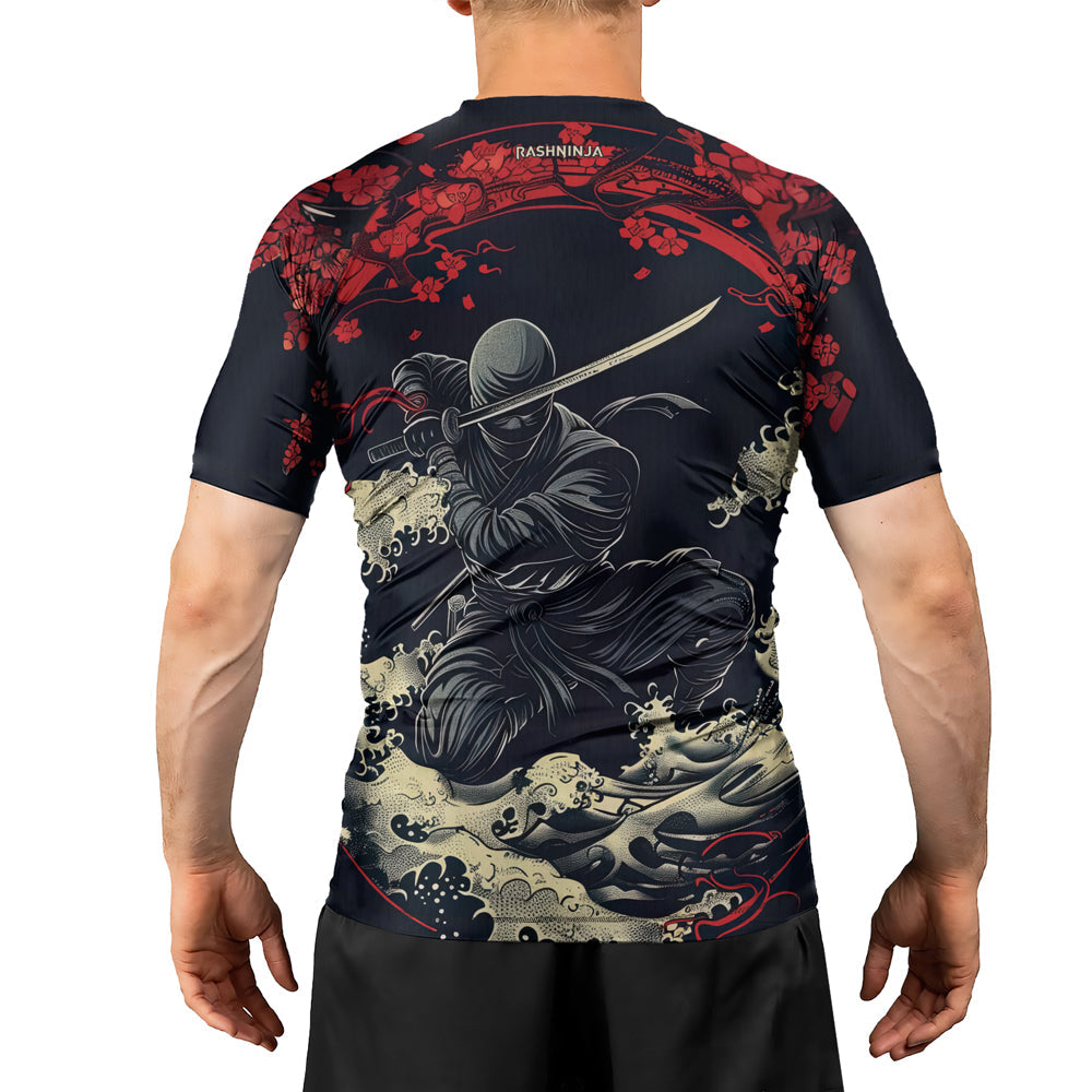 Rashninja Ninja Great Wave Men's Short Sleeve Rash Guard
