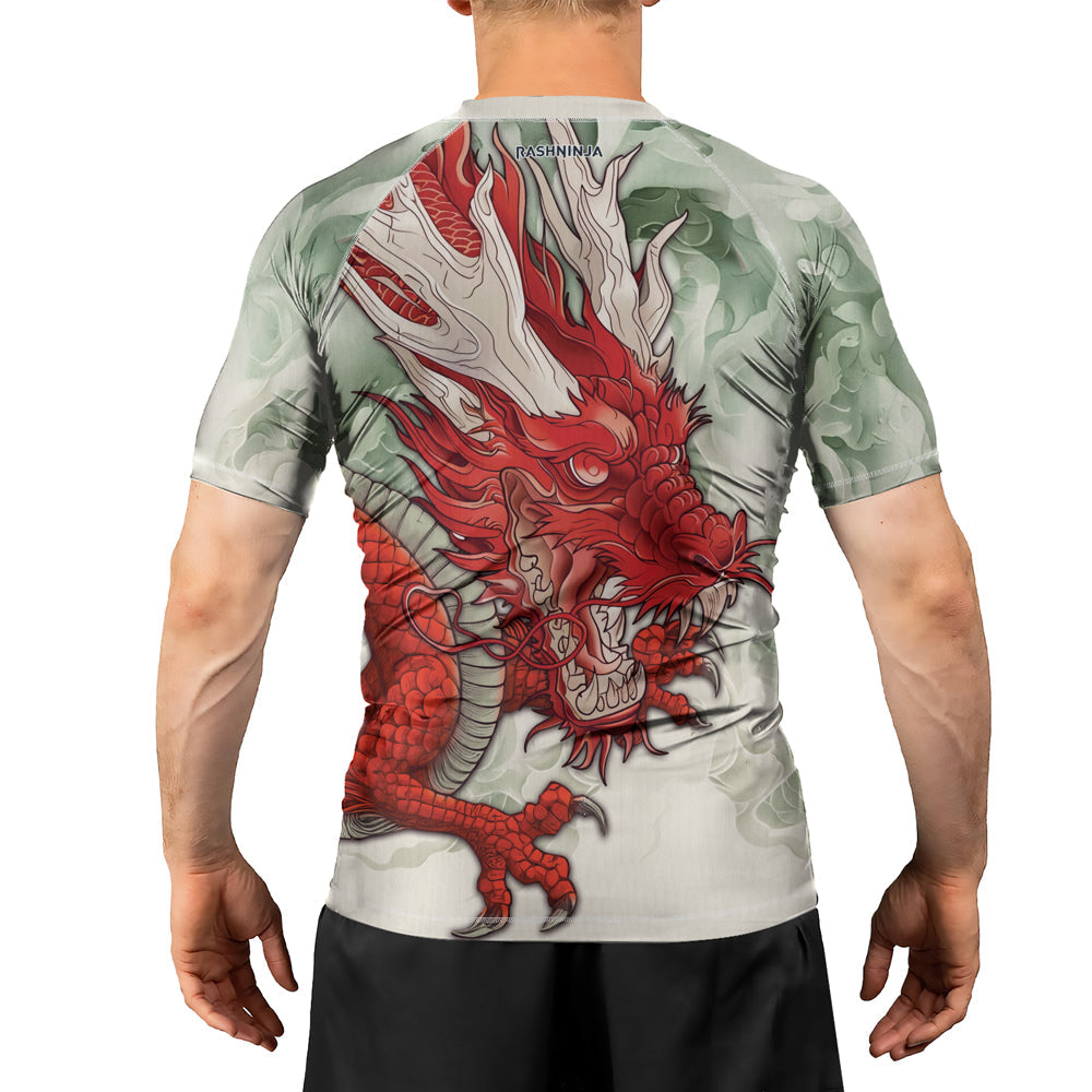 Rashninja Dragon Storm Sovereign Men's Short Sleeve Rash Guard