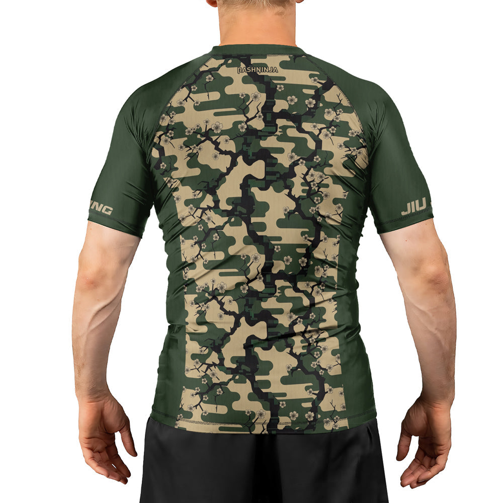 Rashninja Camouflage Jungle Phantom Men's Short Sleeve Rash Guard
