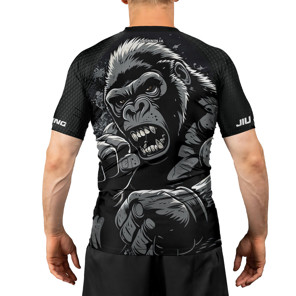Rashninja Gorilla Wild Monarch Men's Short Sleeve Rash Guard