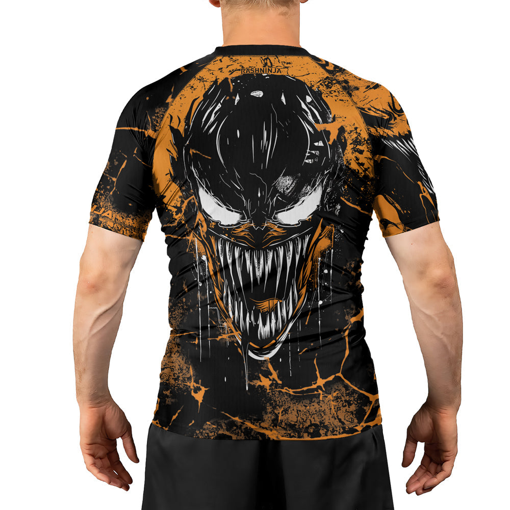 Rashninja Halloween Venom Strike Men's Short Sleeve Rash Guard