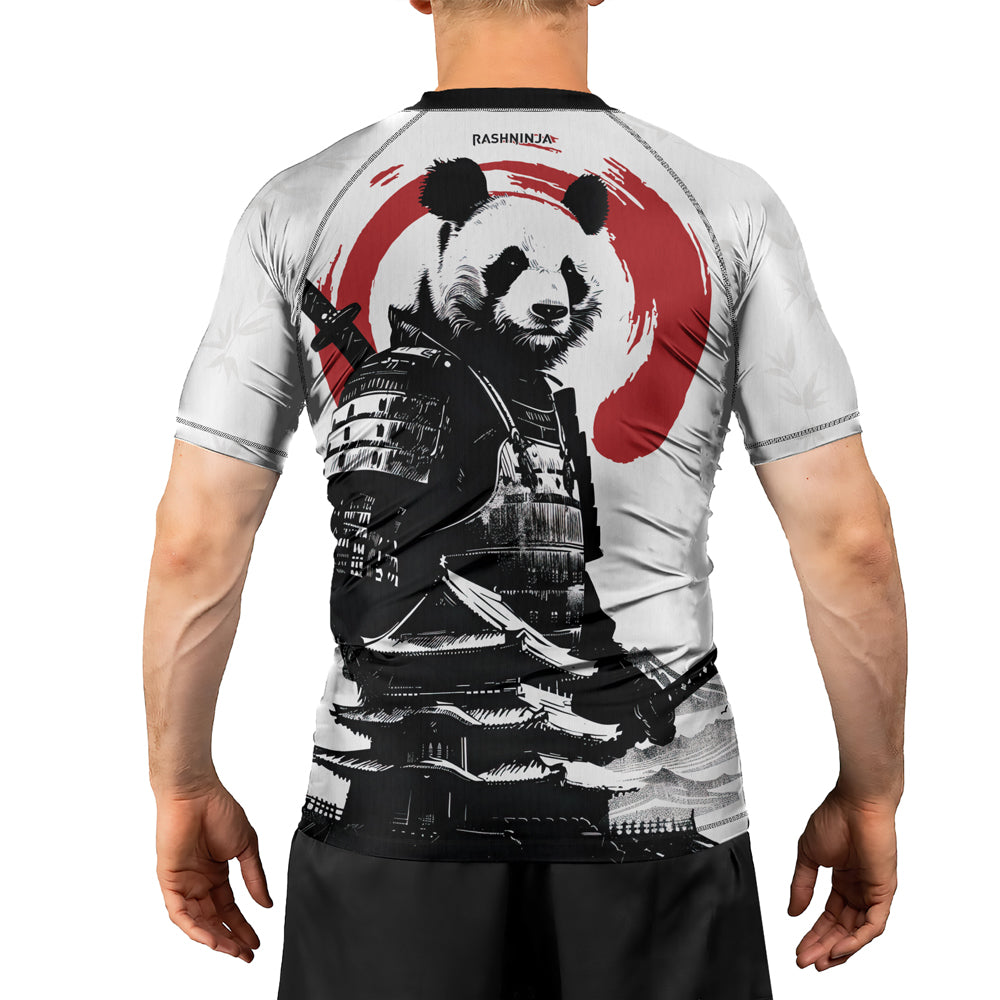 Rashninja Panda Samurai Frost Men's Short Sleeve Rash Guard