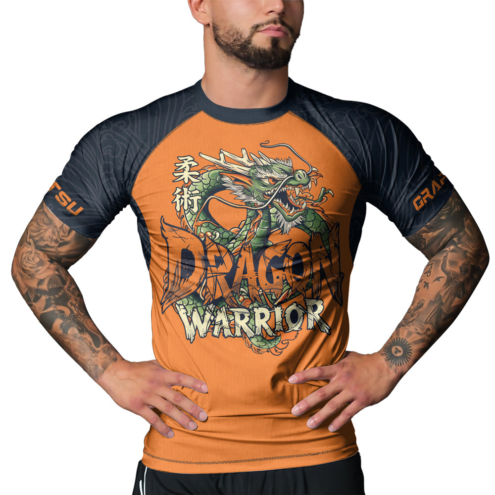 Rashninja Dragon Verdant Blaze Men's Short Sleeve Rash Guard