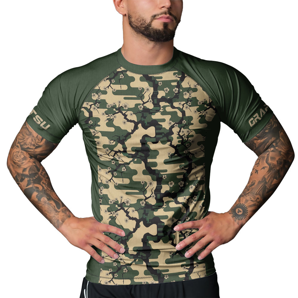 Rashninja Camouflage Jungle Phantom Men's Short Sleeve Rash Guard