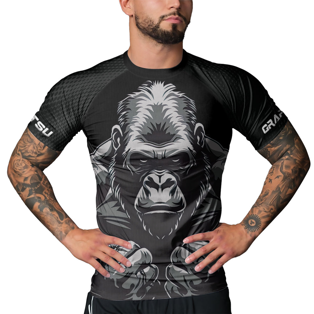 Rashninja Gorilla Wild Monarch Men's Short Sleeve Rash Guard