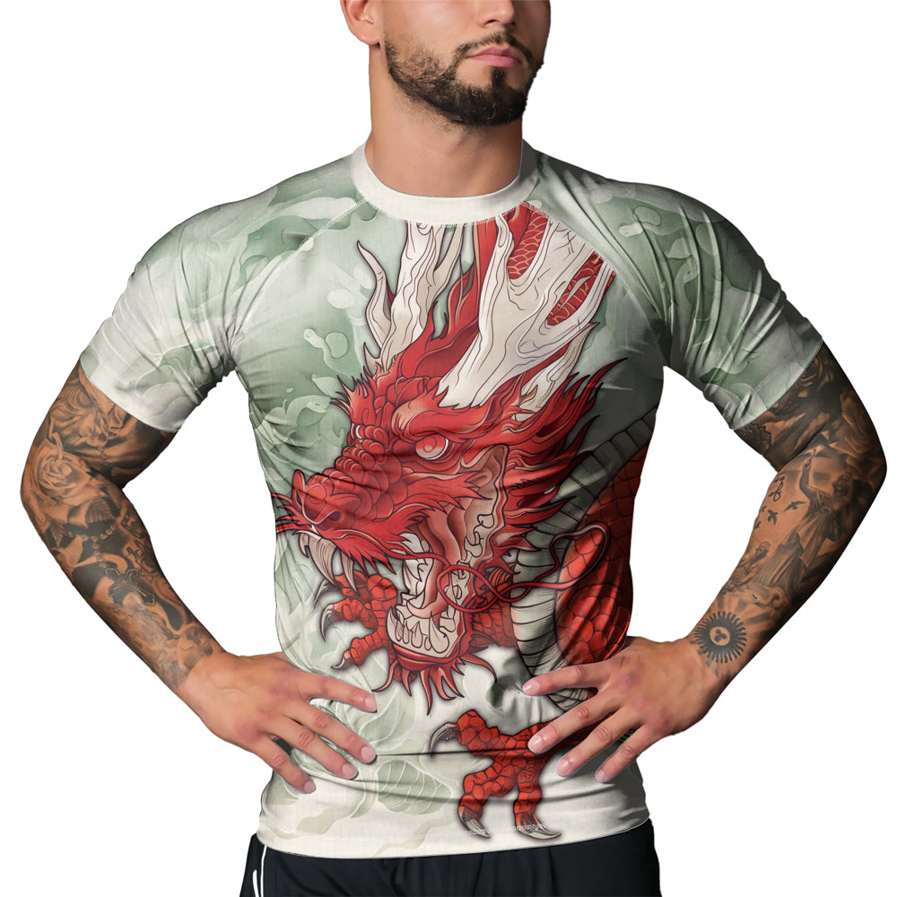 Rashninja Dragon Storm Sovereign Men's Short Sleeve Rash Guard
