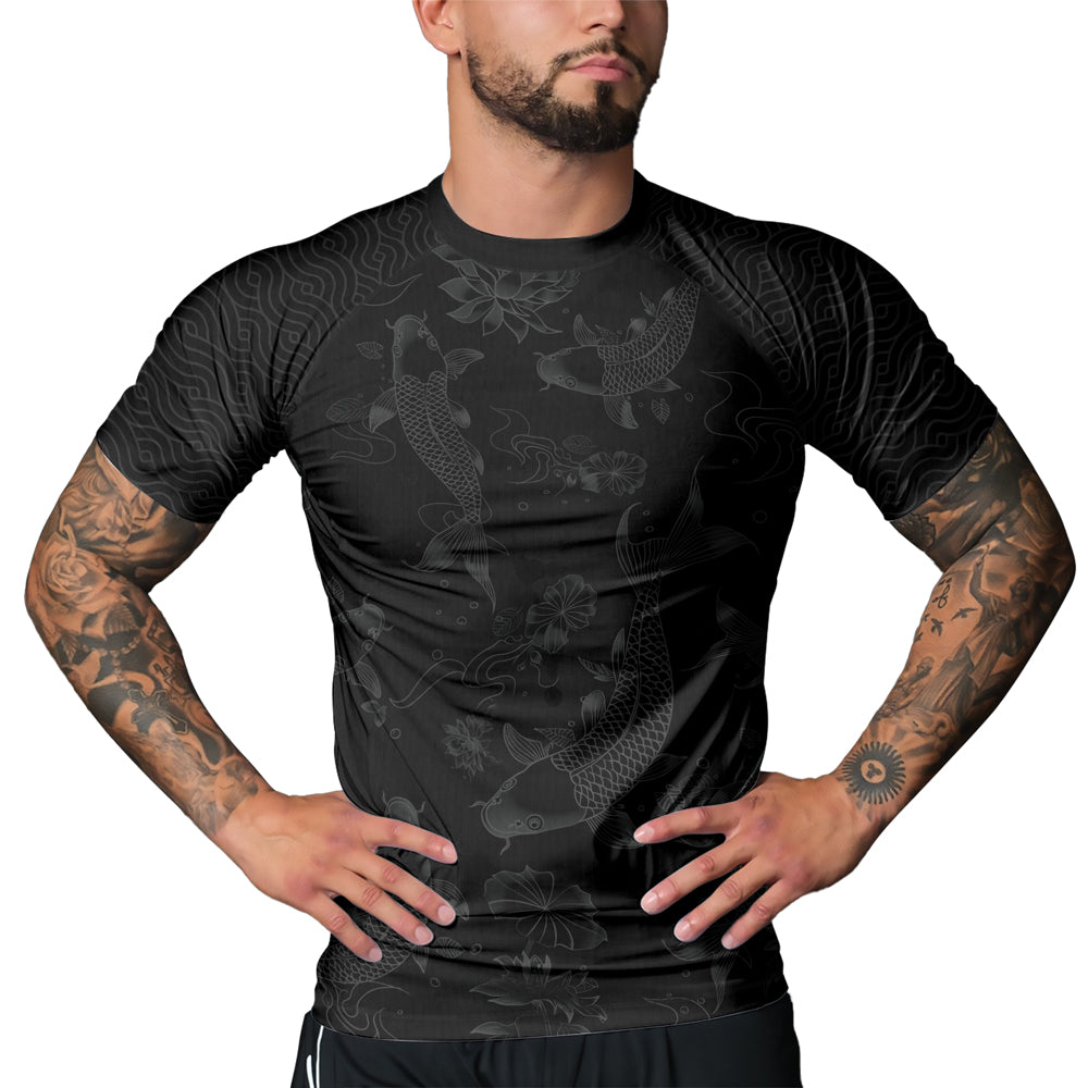 Rashninja Samurai Koi Valor Men's Short Sleeve Rash Guard