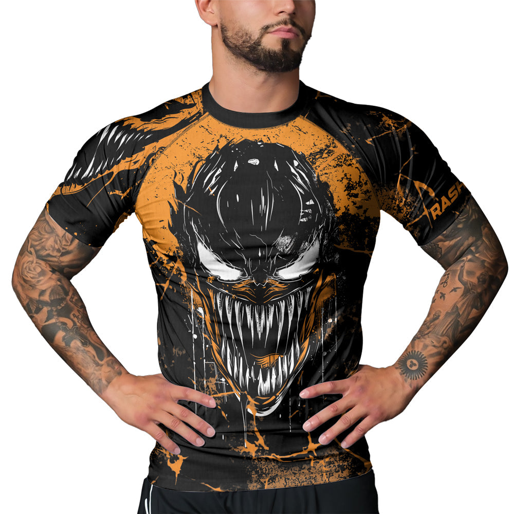 Rashninja Halloween Venom Strike Men's Short Sleeve Rash Guard