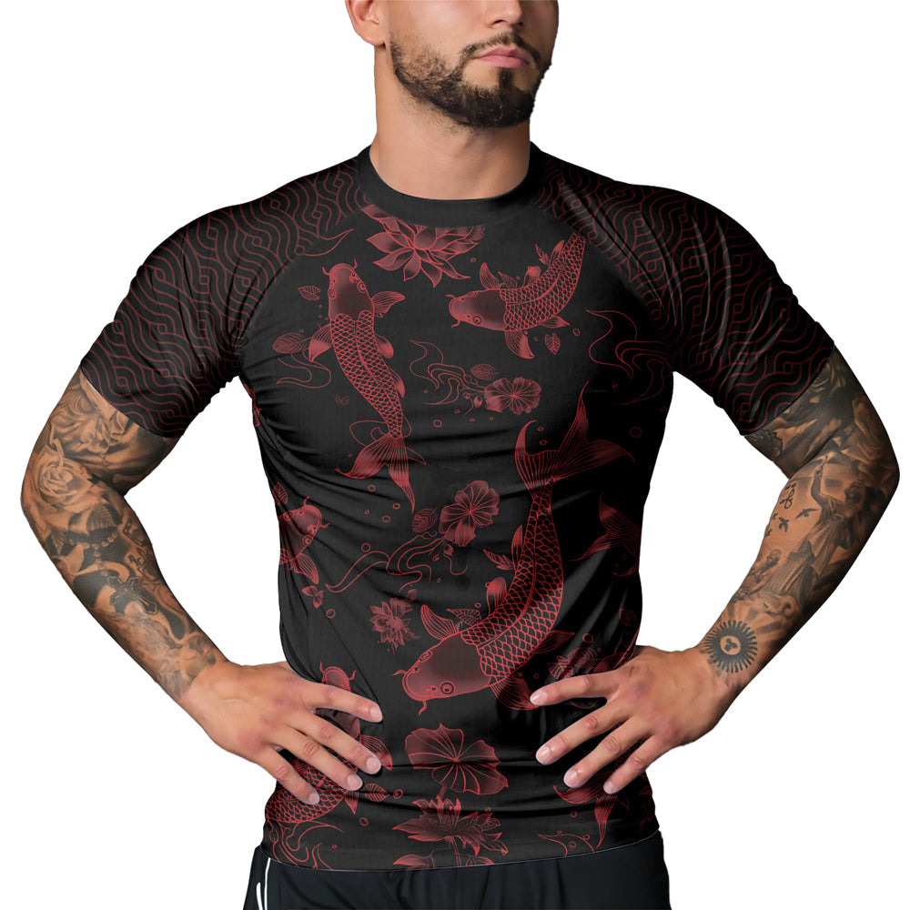 Rashninja Samurai Koi Valor Men's Short Sleeve Rash Guard