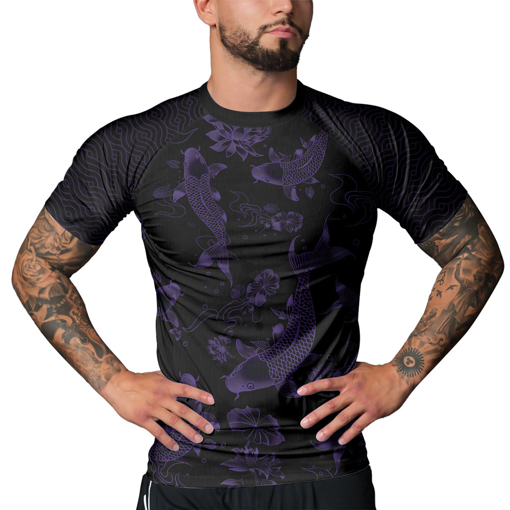 Rashninja Samurai Koi Valor Men's Short Sleeve Rash Guard