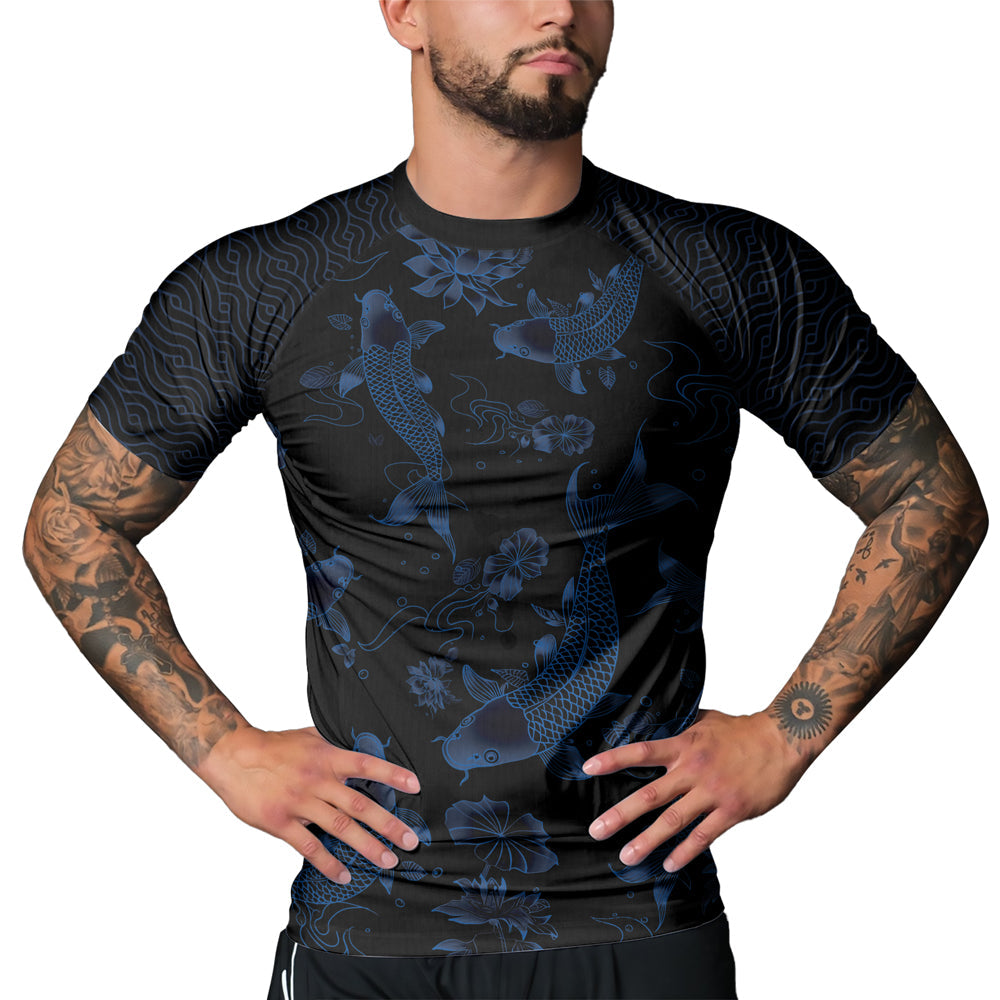 Rashninja Samurai Koi Valor Men's Short Sleeve Rash Guard
