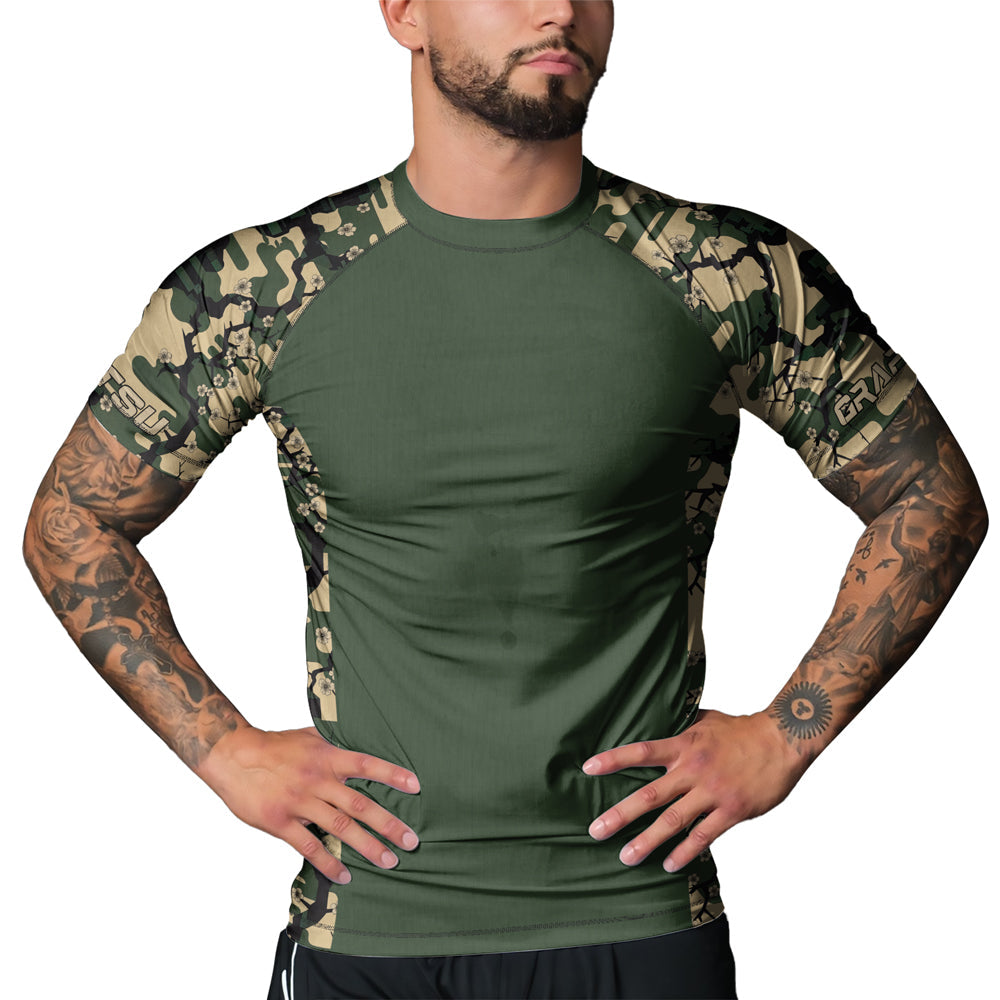 Rashninja Camouflage Jungle Phantom Men's Short Sleeve Rash Guard