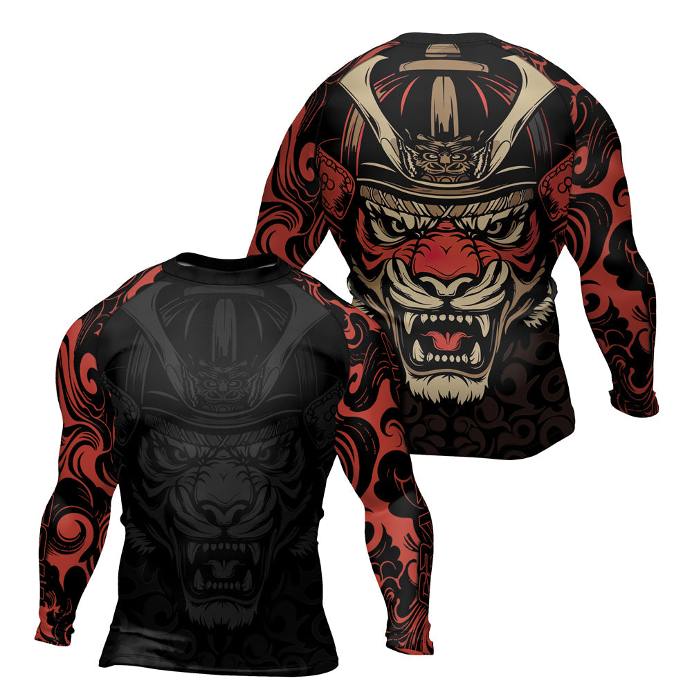 Rashninja Tiger Samurai Men's Long Sleeve Rash Guard