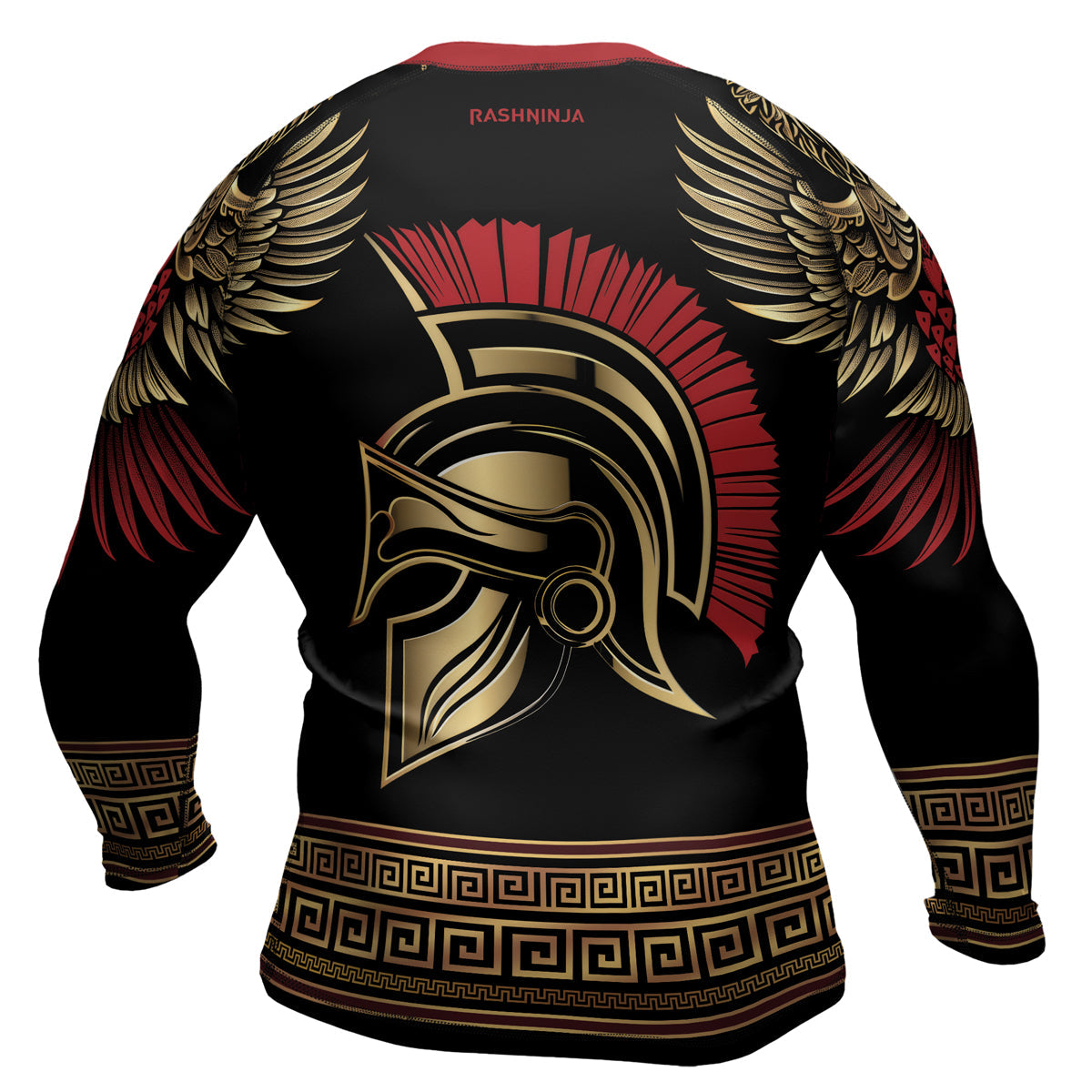 Rashninja Golden Spartan Warrior Men's Long Sleeve Rash Guard