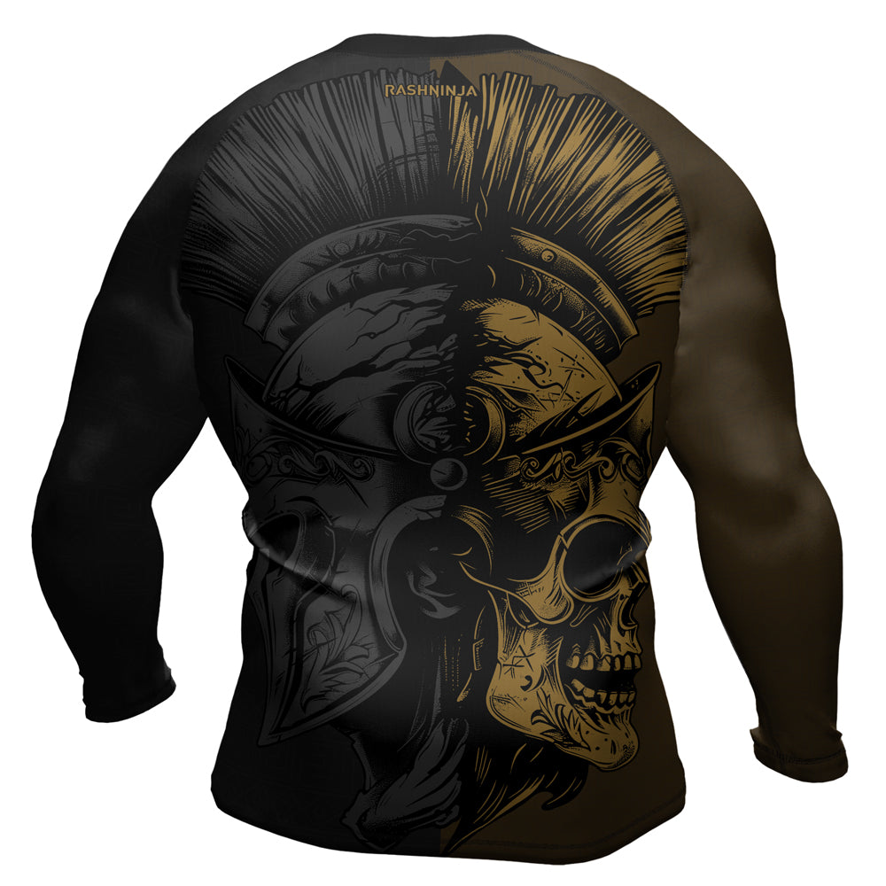 Rashninja Spartan Skull Clash Men's Long Sleeve Rash Guard