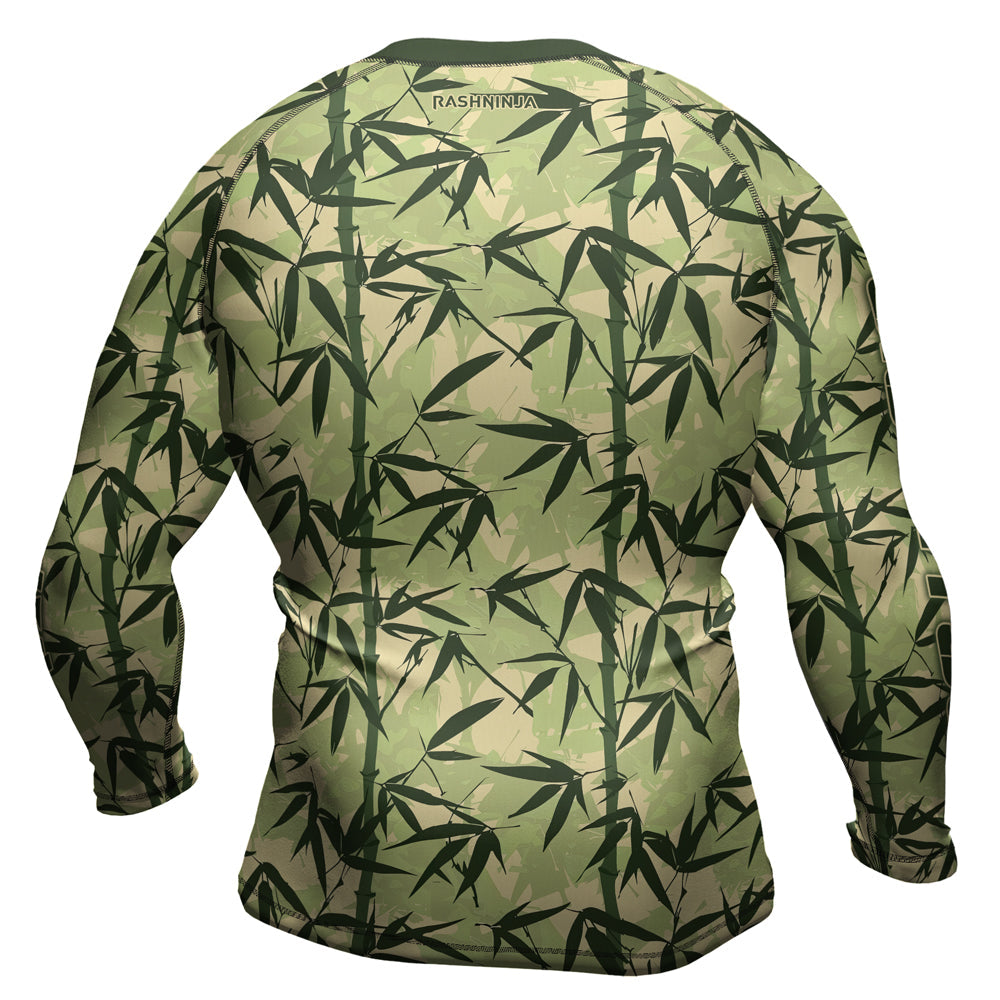 Rashninja Camouflage Bamboo Leaf Blend Men's Long Sleeve Rash Guard