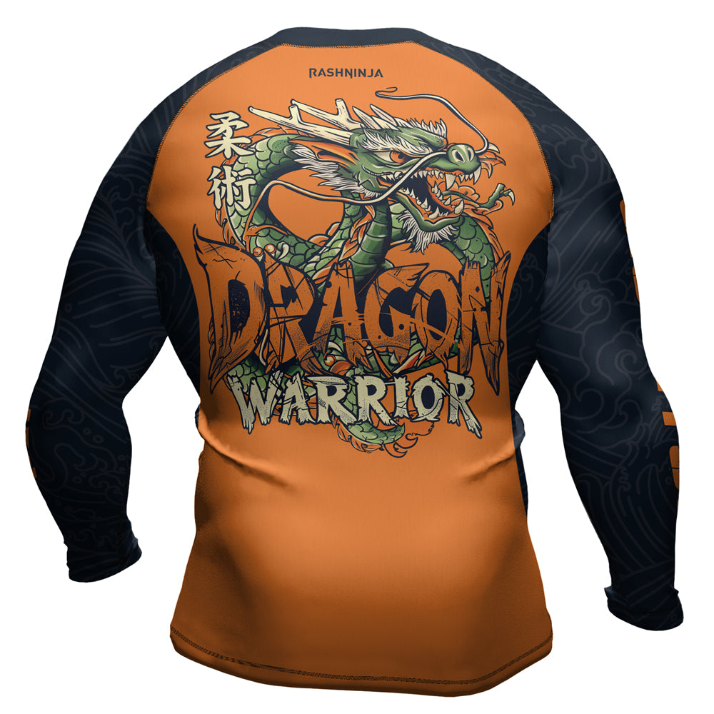 Rashninja Dragon Verdant Blaze Men's Long Sleeve Rash Guard