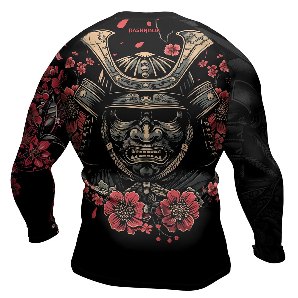 Rashninja Samurai Golden Mask Men's Long Sleeve Rash Guard