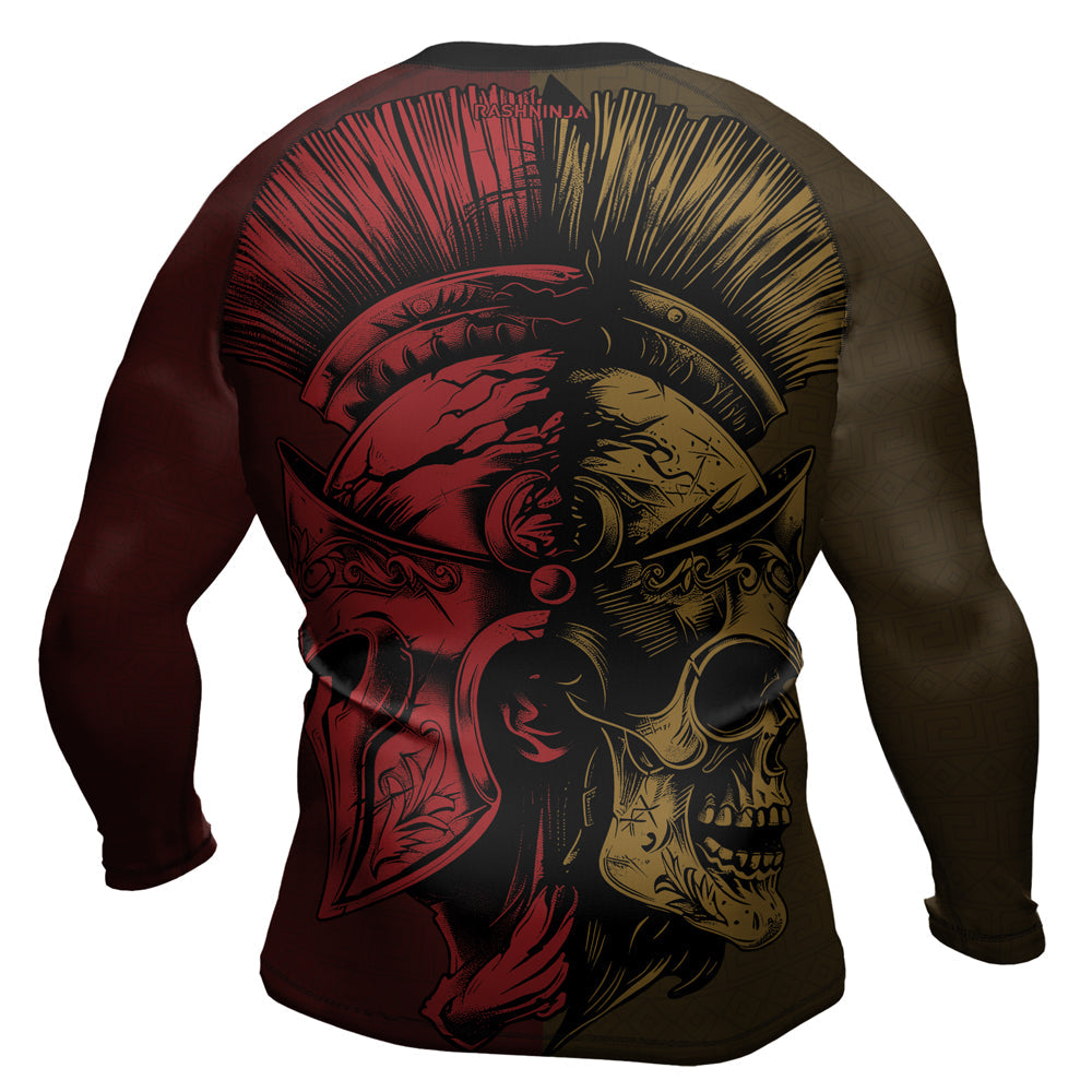 Rashninja Spartan Skull Clash Men's Long Sleeve Rash Guard