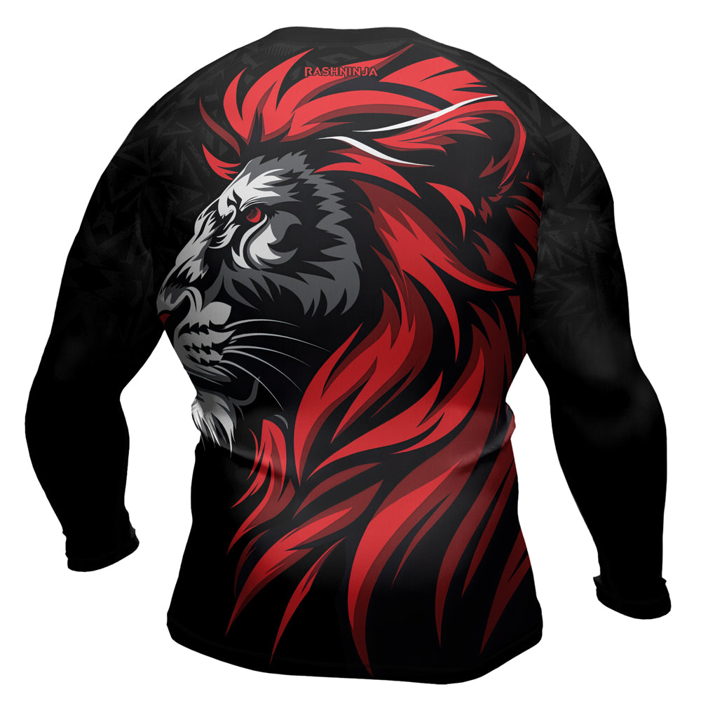 Rashninja Spartan Red Shield Men's Long Sleeve Rash Guard