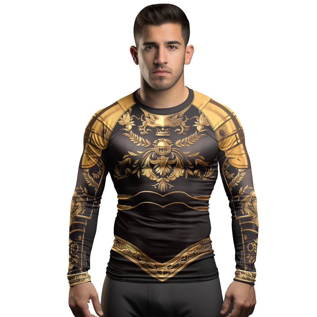 Rashninja Royal Gold Armor Men's Long Sleeve Rash Guard