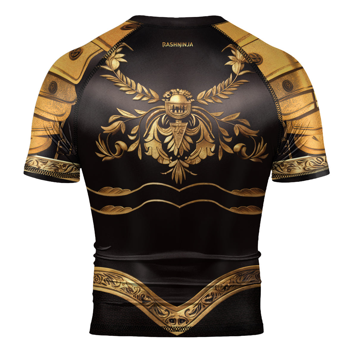 Rashninja Royal Gold Armor Men's Short Sleeve Rash Guard