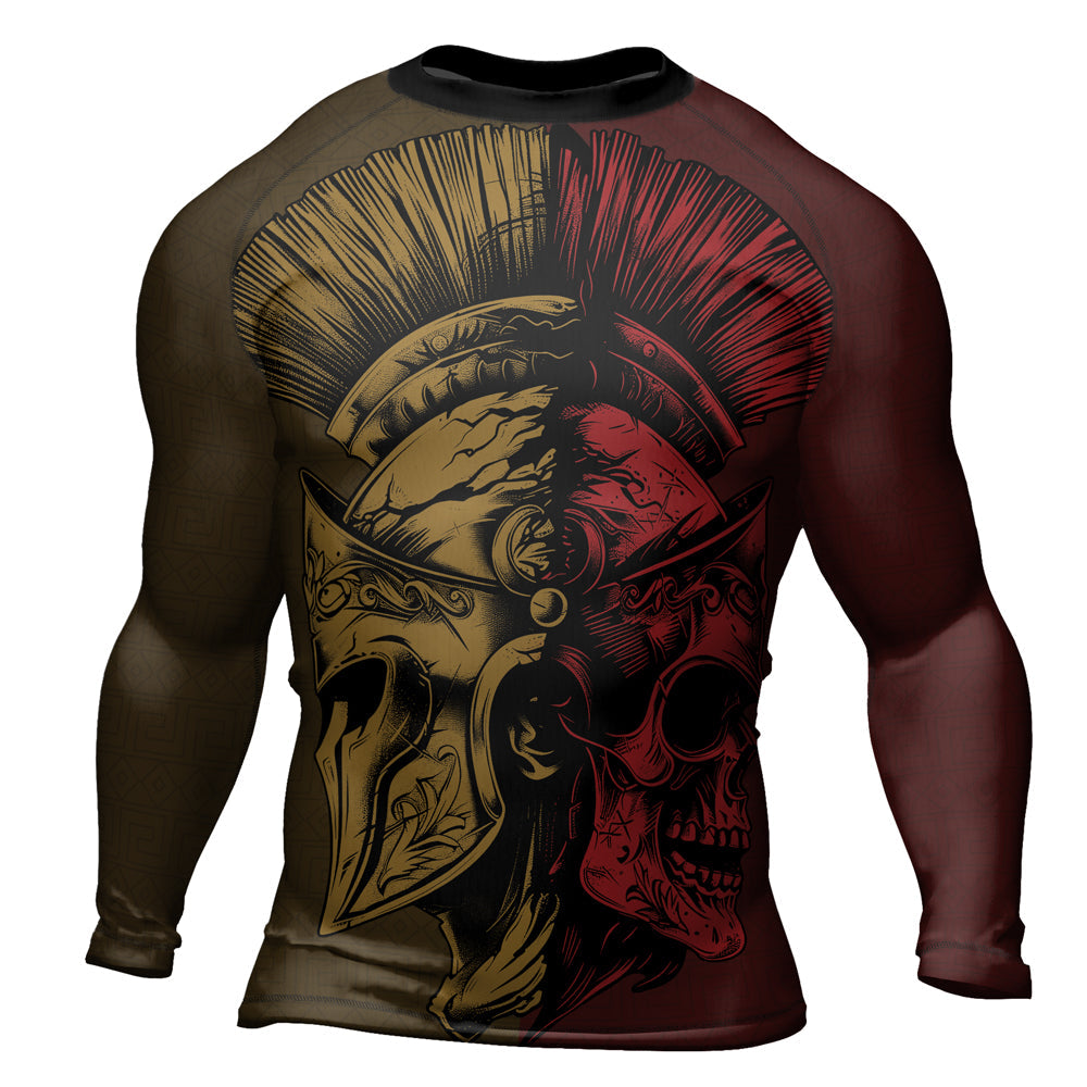 Rashninja Spartan Skull Clash Men's Long Sleeve Rash Guard