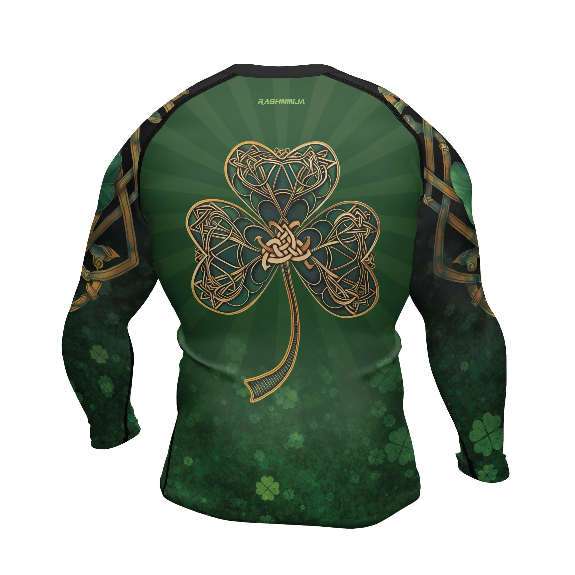 Rashninja Lucky Celtic Clover Men's Long Sleeve Rash Guard