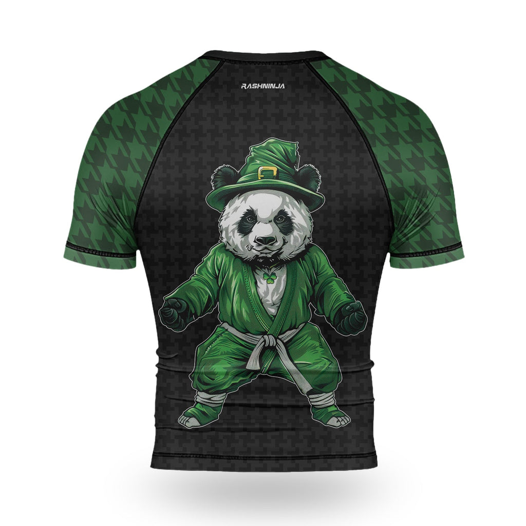 Rashninja Irish Kungfu Panda Men's Short Sleeve Rash Guard