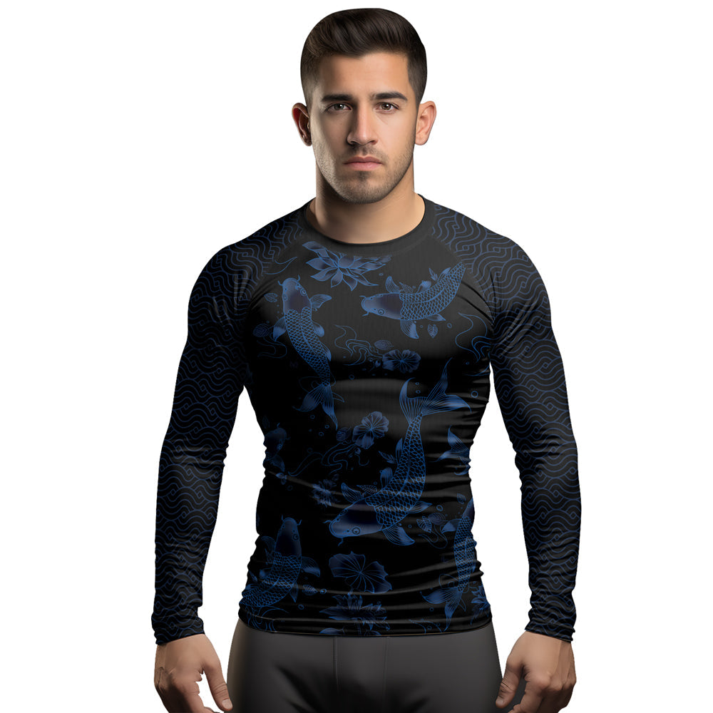 Rashninja Samurai Koi Valor Men's Long Sleeve Rash Guard