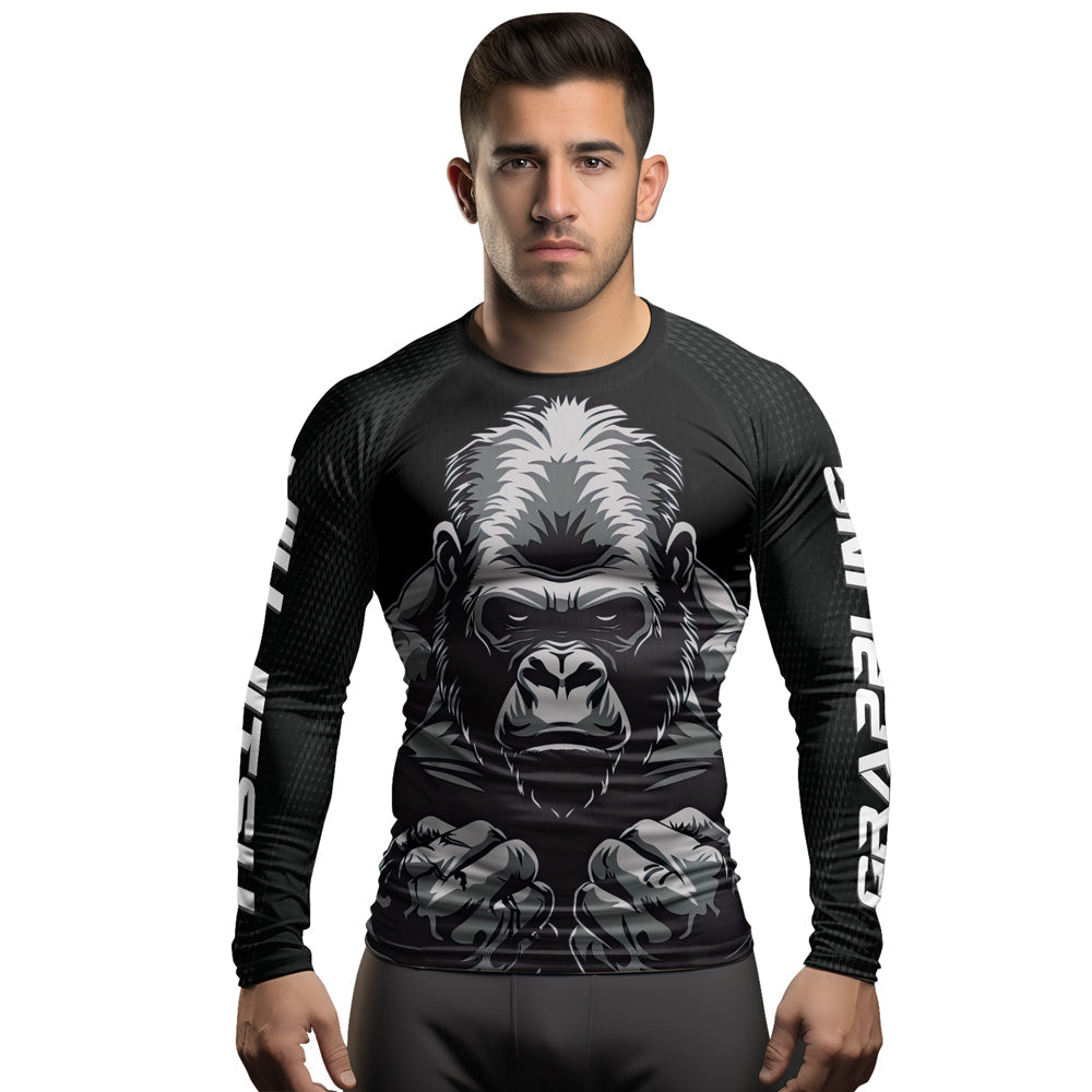 Rashninja Gorilla Wild Monarch Men's Long Sleeve Rash Guard