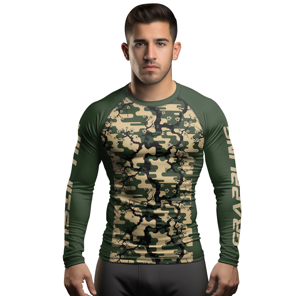 Rashninja Camouflage Jungle Phantom Men's Long Sleeve Rash Guard