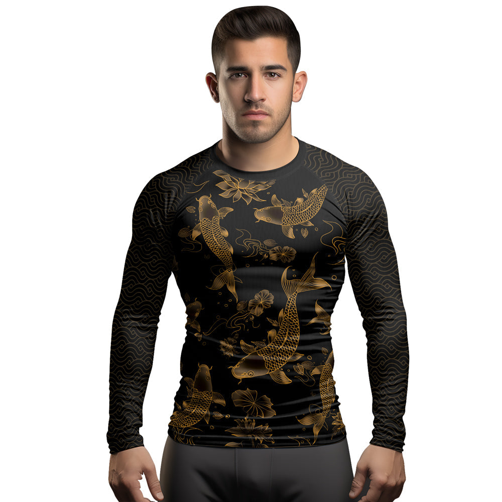 Rashninja Samurai Koi Valor Men's Long Sleeve Rash Guard