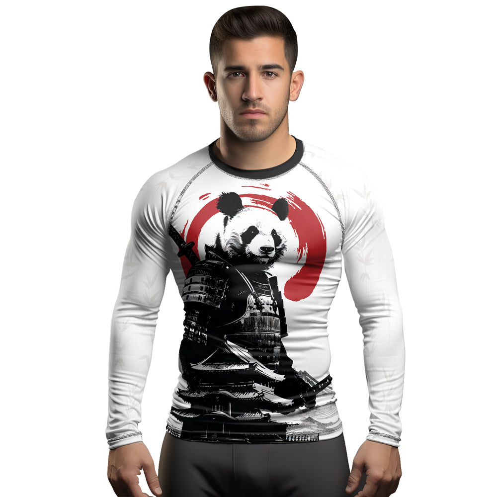 Rashninja Panda Samurai Frost Men's Long Sleeve Rash Guard