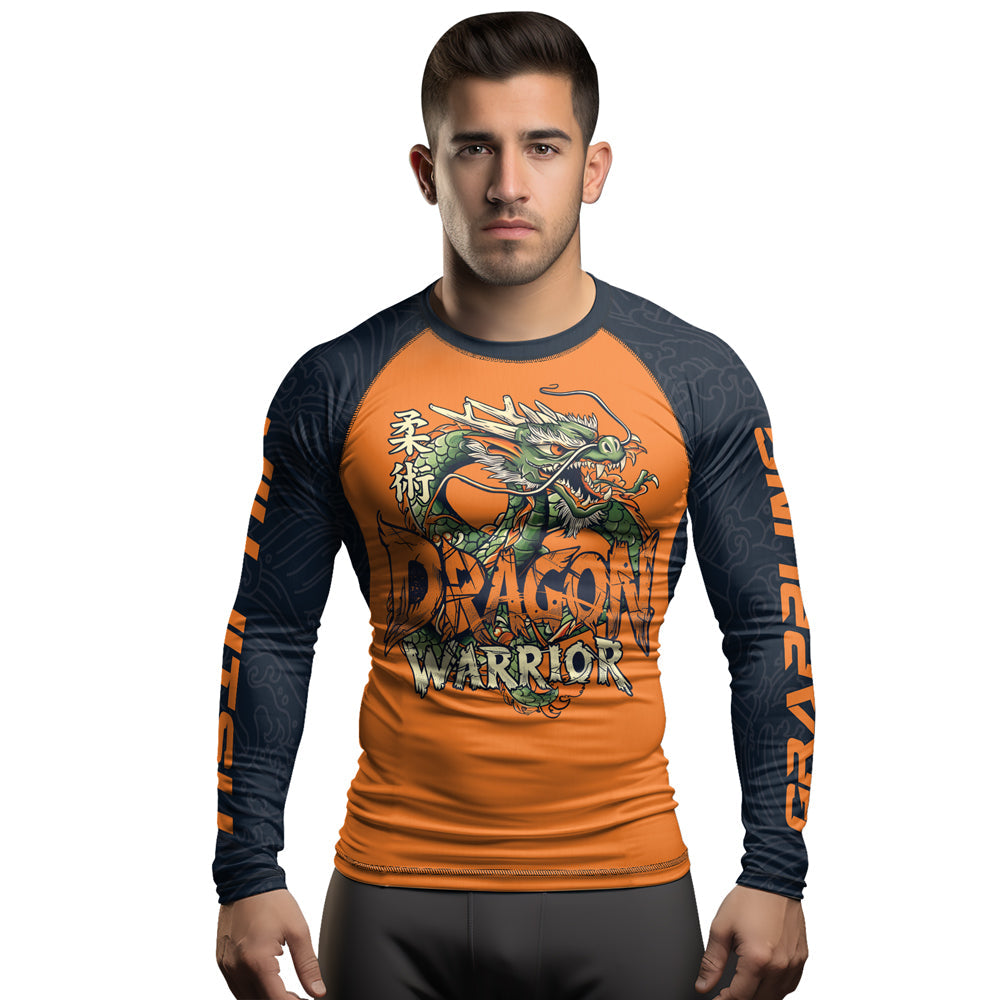 Rashninja Dragon Verdant Blaze Men's Long Sleeve Rash Guard