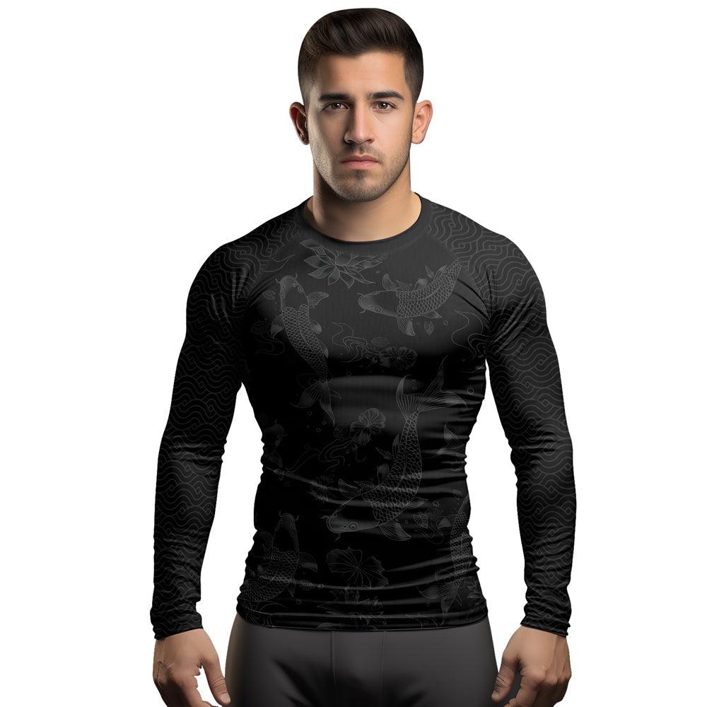 Rashninja Samurai Koi Valor Men's Long Sleeve Rash Guard