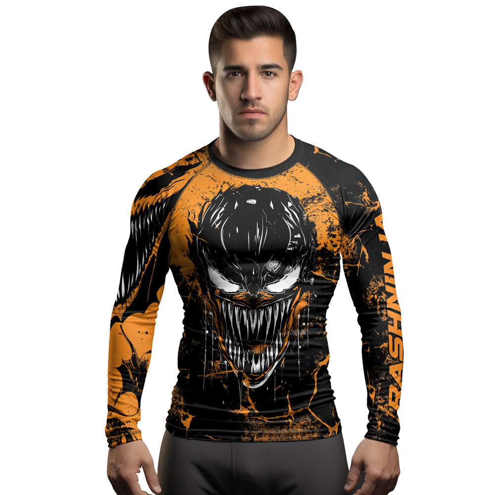 Rashninja Halloween Venom Strike Men's Long Sleeve Rash Guard