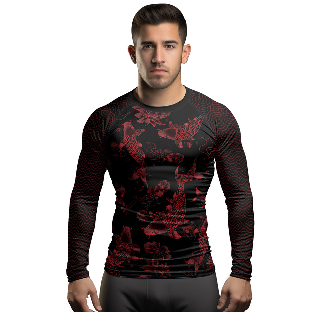 Rashninja Samurai Koi Valor Men's Long Sleeve Rash Guard