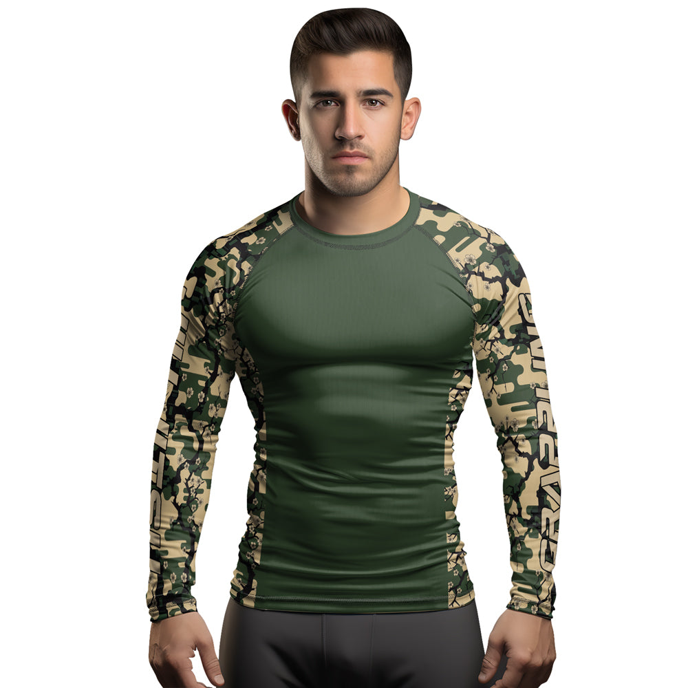 Rashninja Camouflage Jungle Phantom Men's Long Sleeve Rash Guard