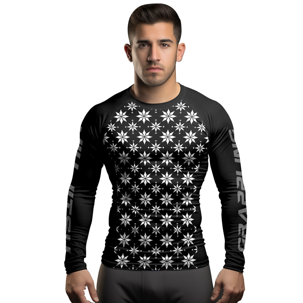 Rashninja Camouflage Black Fusion Men's Long Sleeve Rash Guard